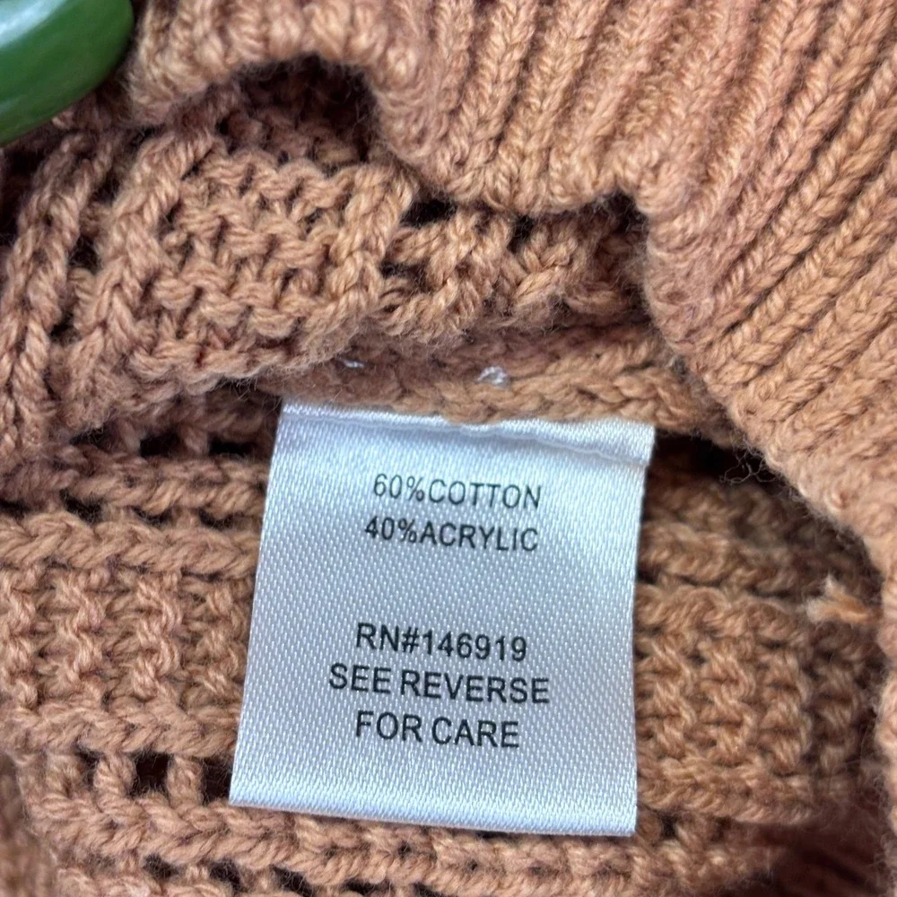 Rachel Rachel Roy Womens V Neck Short Sleeve Knit Sweater Small New Rust Orange‎